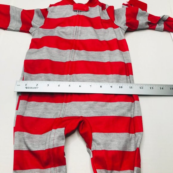 2 Pack Just One You Made By Carter's Baby 12 Month Dark Santa Footed Pajama New - Picture 10 of 16